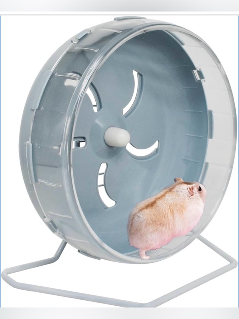 Hamster/Gerbil Running Exercise Wheel with Stand - Adjustable Blue 8.5in
